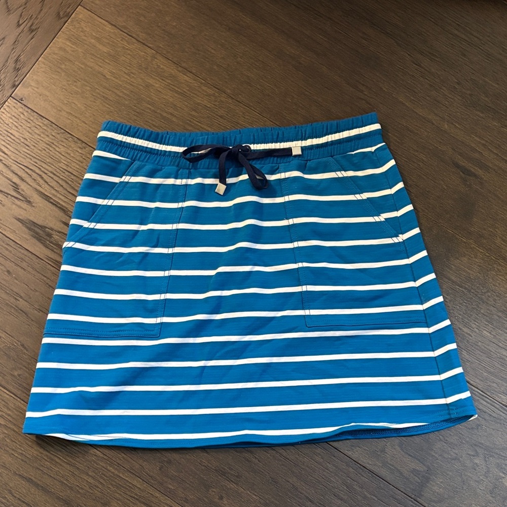 Hatley Teal and White Striped “Christine” Skirt
